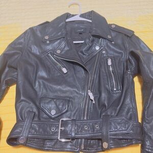 Joe's Jeans Charcoal Leather Jacket